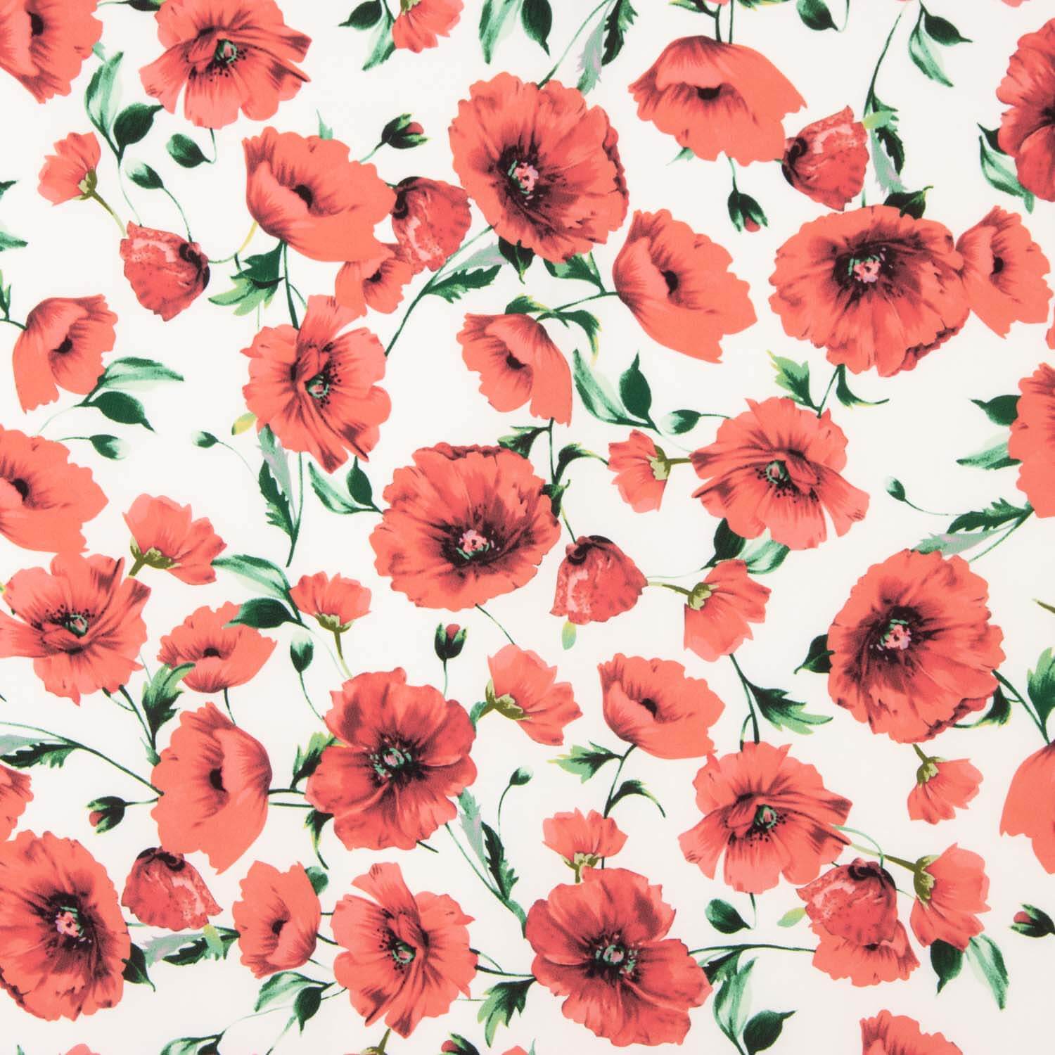 Koshibo Estampado Amapola Branco - Ribes y Casals