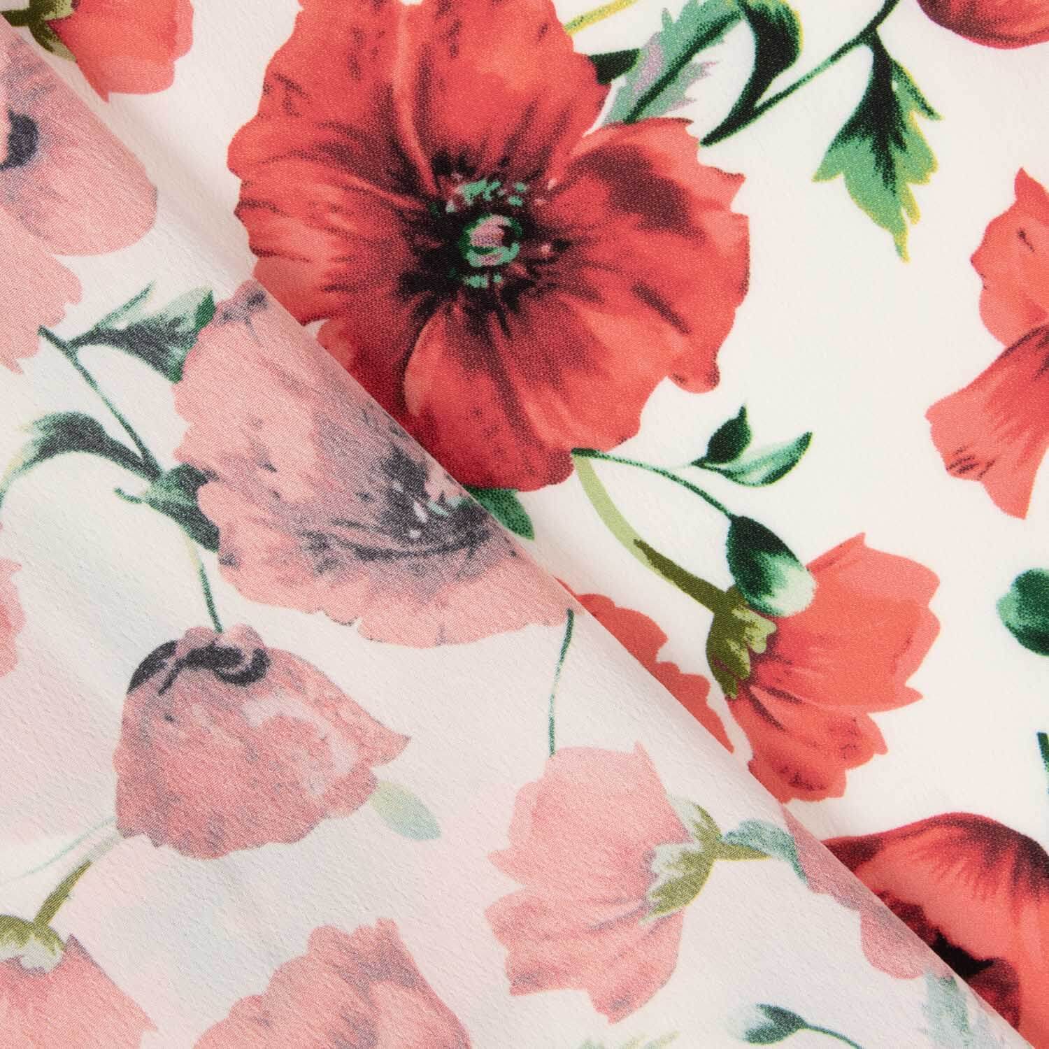 Koshibo Estampado Amapola Branco - Ribes y Casals