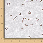 Bordado suíço maxi flor branco natural - Ribes y Casals