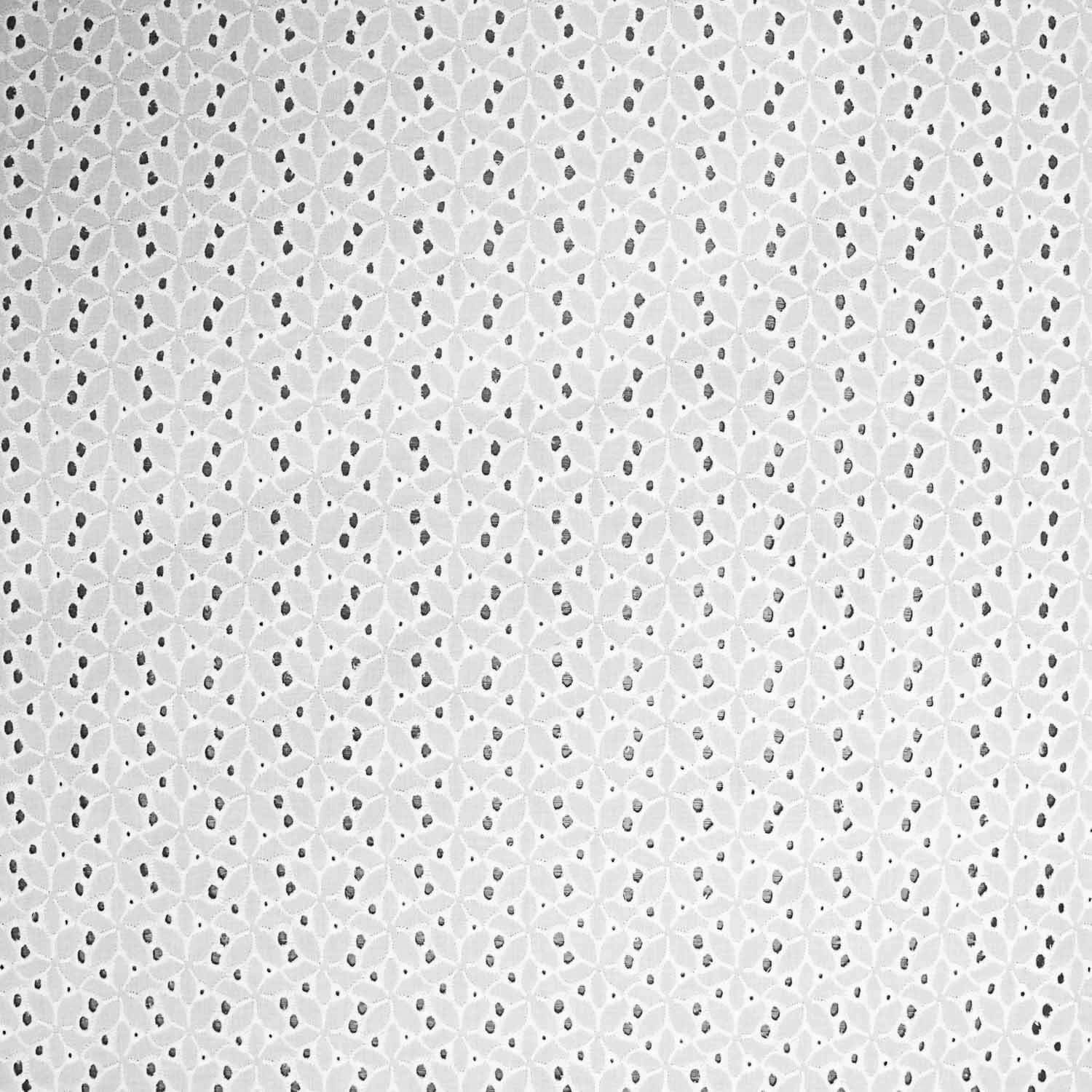 Bordado suíço flor floresta branco natural - Ribes y Casals