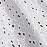 Bordado suíço flor floresta branco natural - Ribes y Casals