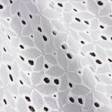 Bordado suíço flor floresta branco natural - Ribes y Casals