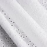 Bordado suíço flor mandala branco natural - Ribes y Casals