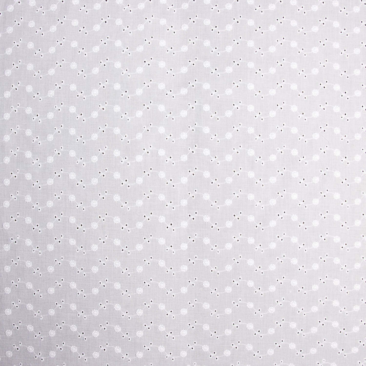 Bordado suíço Flor Liberty Branco Natural - Ribes y Casals