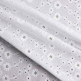 Bordado suíço flor campo branco natural - Ribes y Casals