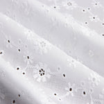 Bordado suíço flor campo branco natural - Ribes y Casals