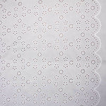 Bordado suíço flor ramo branco natural - Ribes y Casals