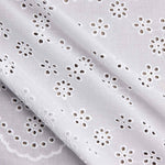 Bordado suíço flor ramo branco natural - Ribes y Casals