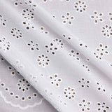 Bordado suíço flor ramo branco natural - Ribes y Casals