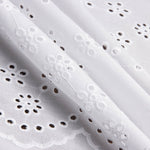 Bordado suíço flor ramo branco natural - Ribes y Casals