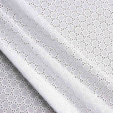 Bordado suíço geométrico branco natural - Ribes y Casals