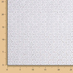 Bordado suíço geométrico branco natural - Ribes y Casals