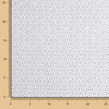 Bordado suíço geométrico branco natural - Ribes y Casals