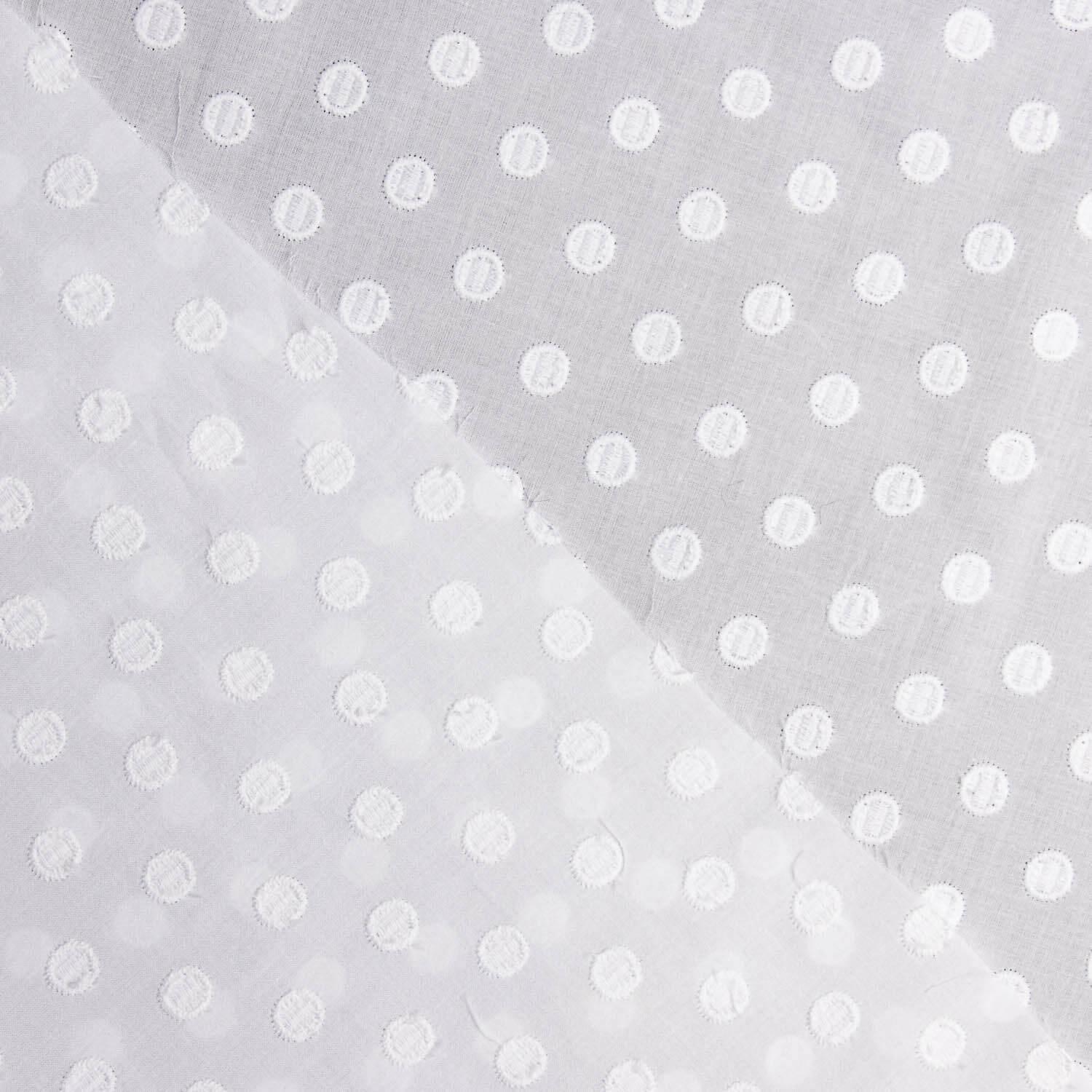 Bordado suíço esferas bordadas branco natural - Ribes y Casals