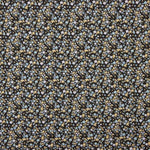 Percal de algodão com estampado floral sobre fundo preto - Ribes y Casals