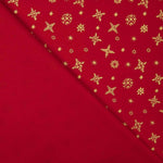 Popelín Estampado Copos de Oro Rojo - Ribes y Casals