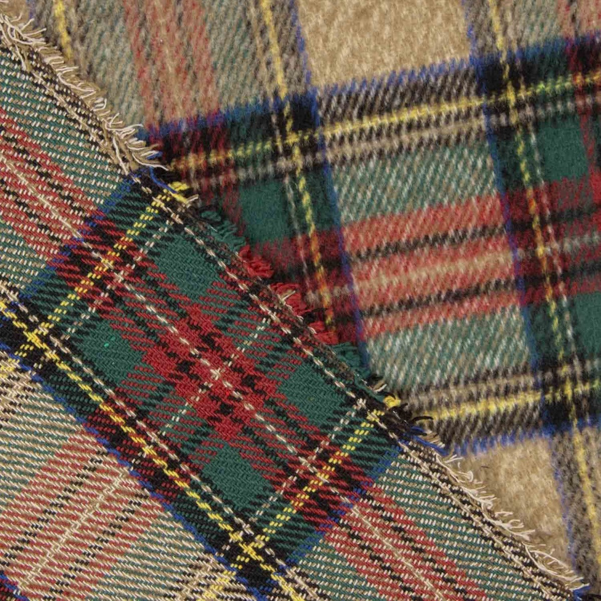 Mouflon Xadrez Camelo, Verde e Vermelho - Ribes y Casals