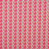 Crepe Leve Estampado Retro Coral e Verde - Ribes y Casals