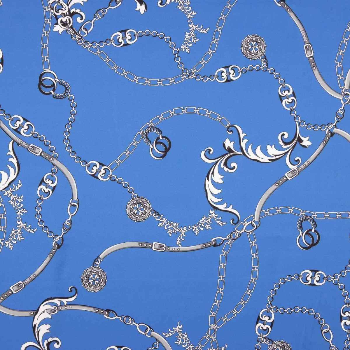 Cetim Poliéster Royal Chains Blue - Ribes y Casals