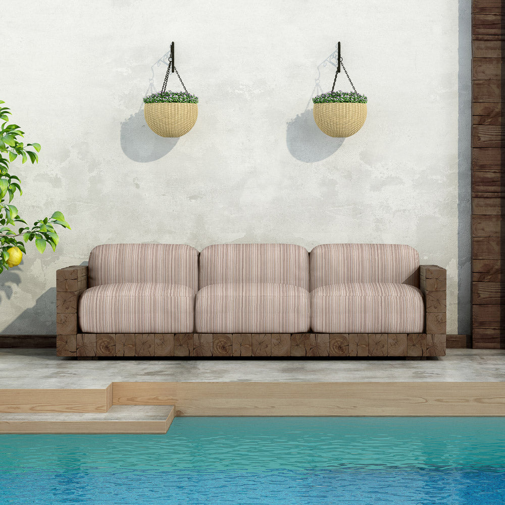 Lona Exterior Teflon Listra Castanha Pequena - Ribes y Casals