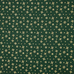 Popeline Estampada Flocos de Ouro Verde - Ribes y Casals