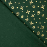 Popeline Estampada Flocos de Ouro Verde - Ribes y Casals