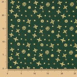 Popeline Estampada Flocos de Ouro Verde - Ribes y Casals