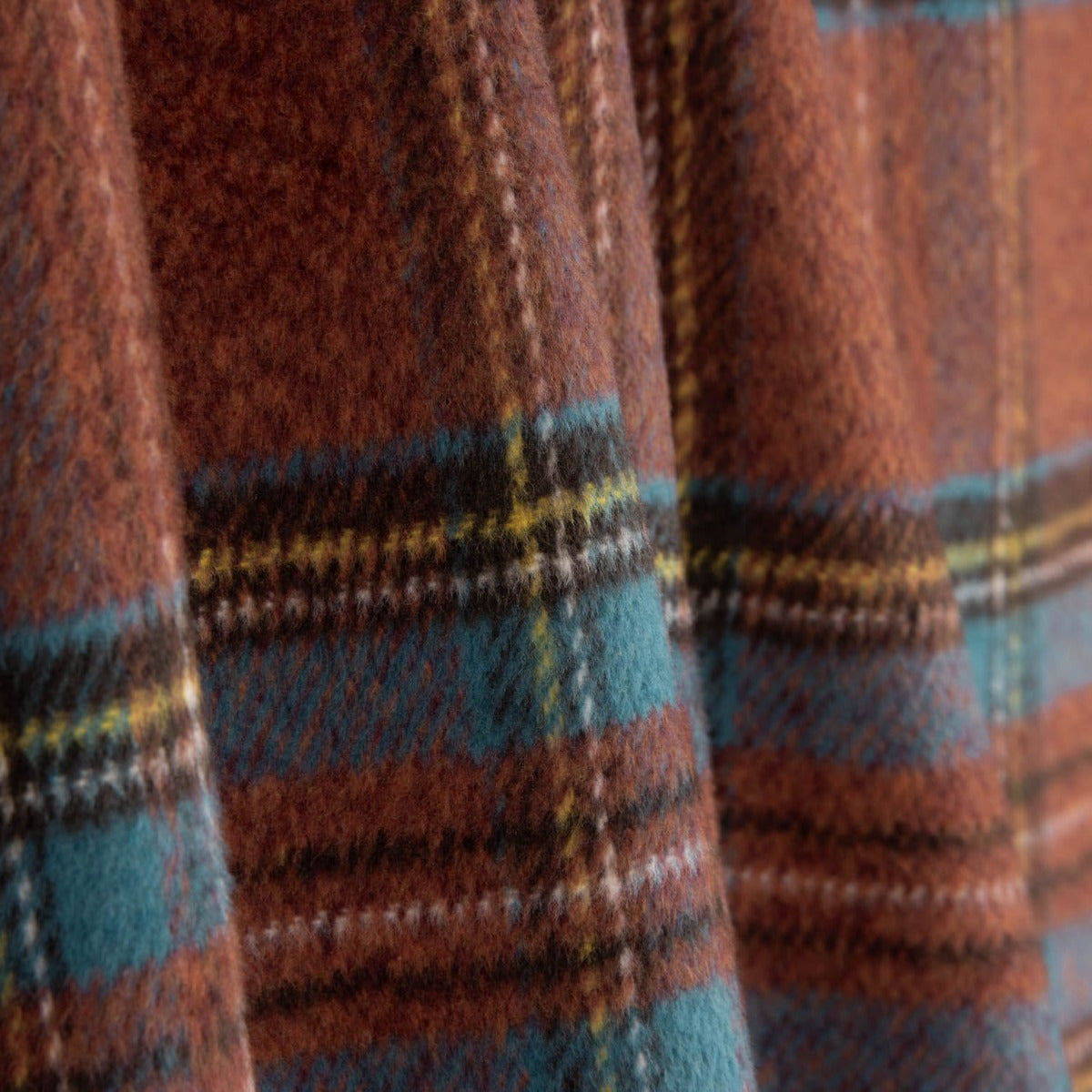 Mouflon Xadrez Telha e Azul Petróleo - Ribes y Casals