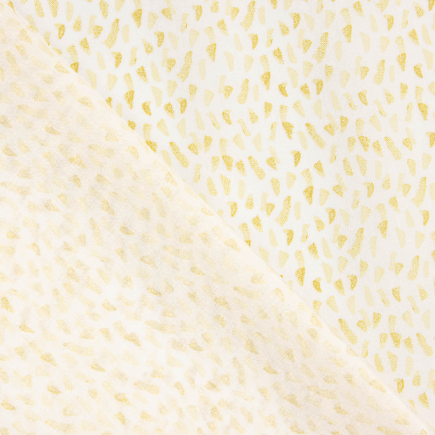 Popeline de algodão com folhas mostarda - Ribes y Casals