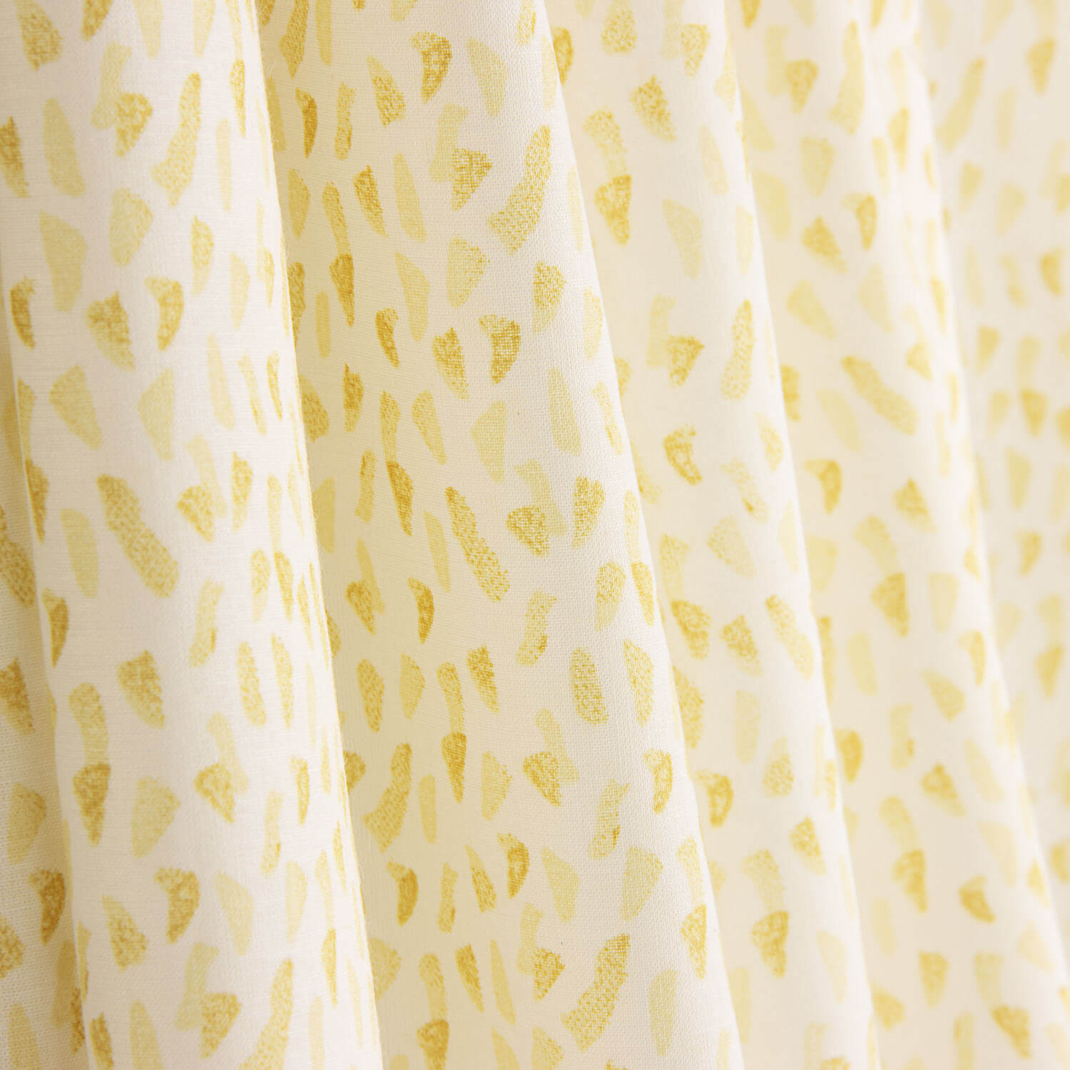 Popeline de algodão com folhas mostarda - Ribes y Casals