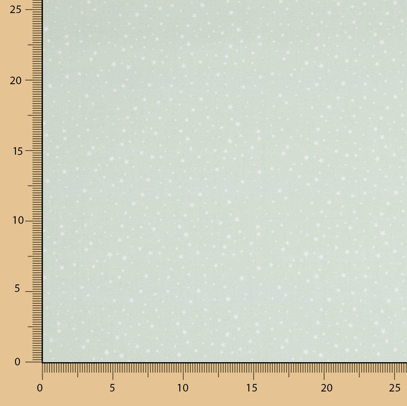 Percal estampado Mini Estrelas Verde Suave - Ribes y Casals