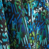 Crepe Leve Estampado Abstrato Azul Verde Noturno - Ribes y Casals
