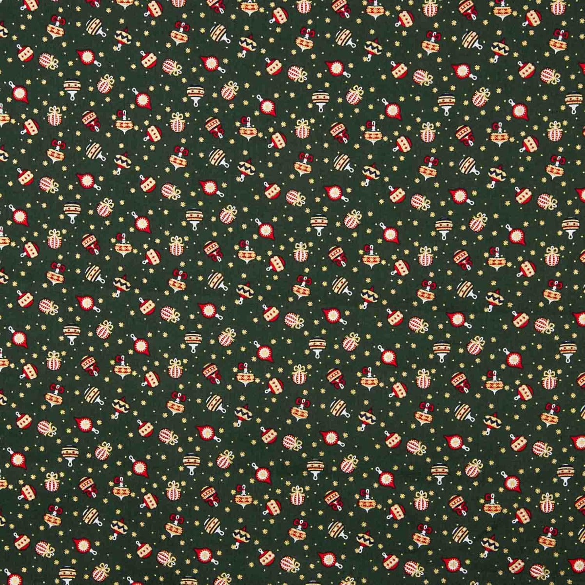 Popeline Estampada Bolas Vintage Verde - Ribes y Casals