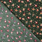 Popeline Estampada Bolas Vintage Verde - Ribes y Casals
