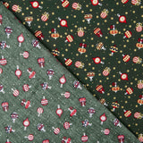 Popeline Estampada Bolas Vintage Verde - Ribes y Casals