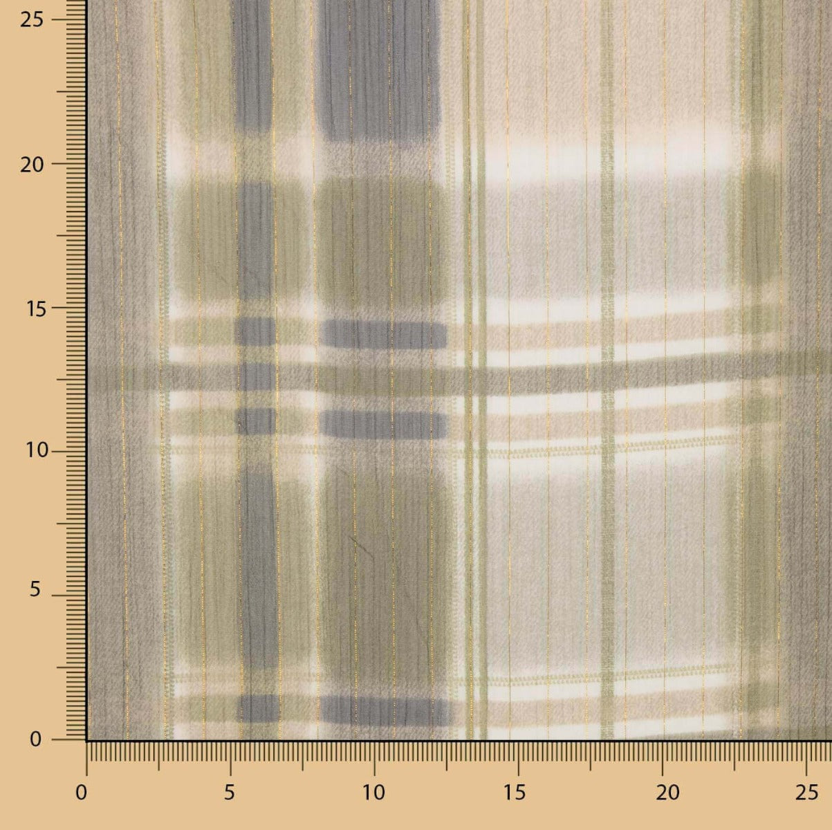 Bambula Poliéster Cuadro Lúrex - Ribes y Casals