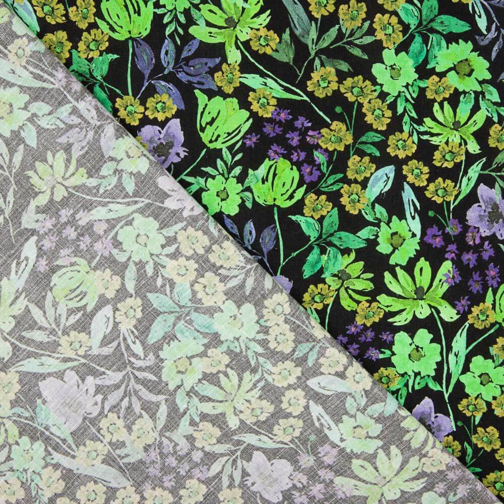 Viscose Petúnia Flor Verde - Ribes y Casals