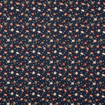 Popeline Estampada Bolas Vintage Azul Noturno - Ribes y Casals