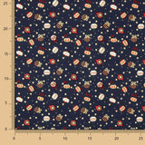 Popeline Estampada Bolas Vintage Azul Noturno - Ribes y Casals