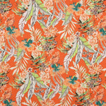 Crepe Leve Estampado Tropical Coral Intenso - Ribes y Casals