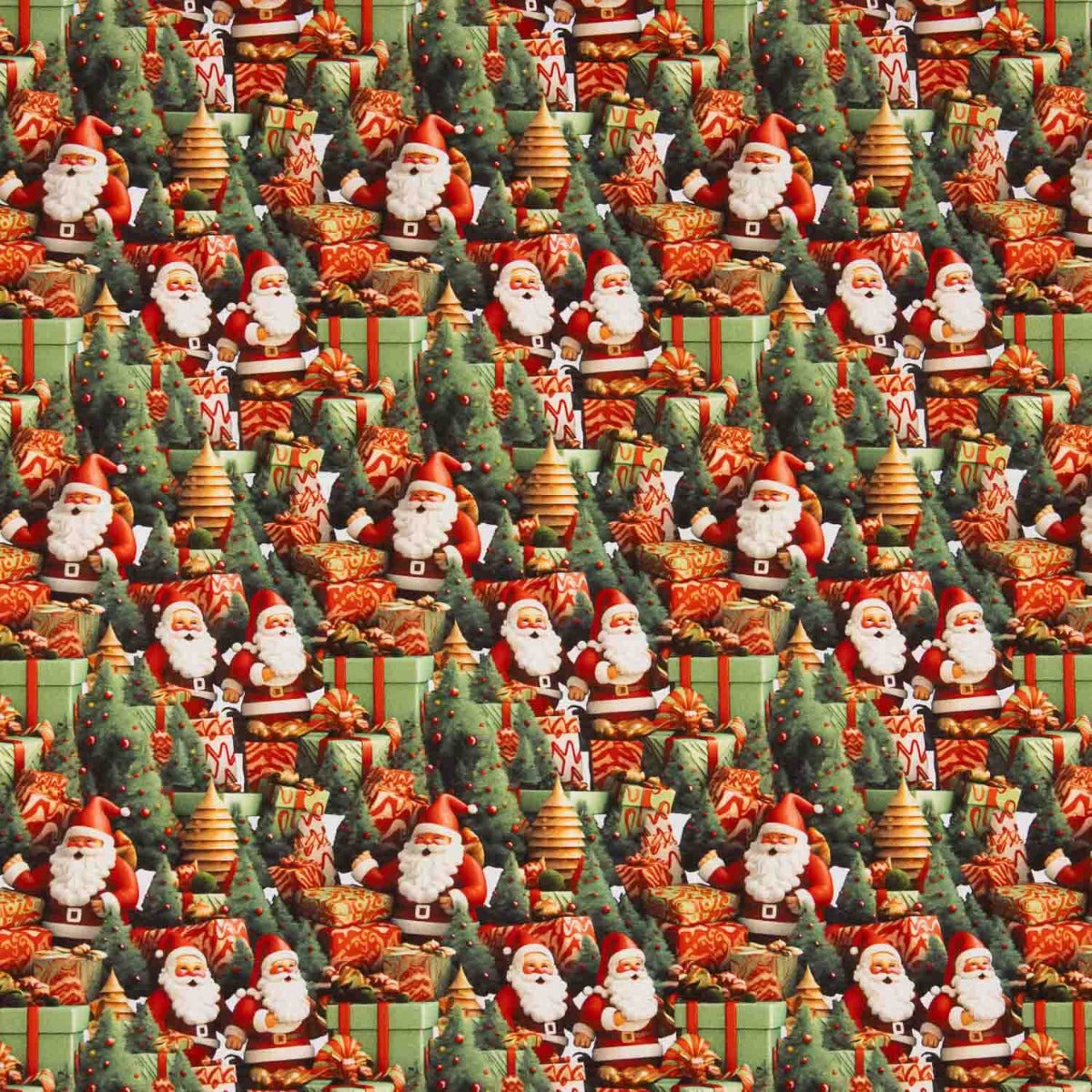 Popeline Algodão Natal Papai Noel - Ribes y Casals