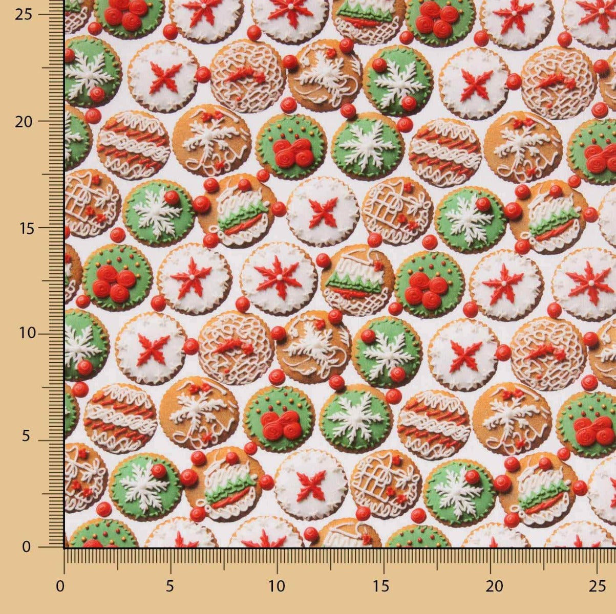 Popeline Algodão Natal Cookies - Ribes y Casals