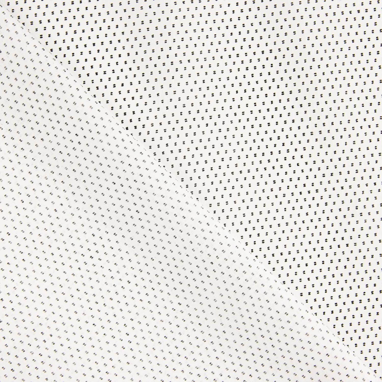 Popeline de algodão Micro Geo Preto - Ribes y Casals