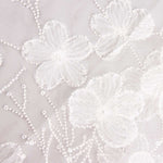 Vestido de Noiva em Tule Branco com Bordados de Flores Elegance - Ribes y Casals