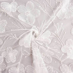 Vestido de Noiva em Tule Branco com Bordados de Flores Elegance - Ribes y Casals