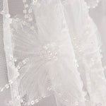 Vestido de Noiva em Tule Branco com Bordados de Flores Elegance - Ribes y Casals
