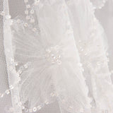 Vestido de Noiva em Tule Branco com Bordados de Flores Elegance - Ribes y Casals