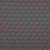 Crepe Leve Estampado Floral Mini Fúcsia sobre Verde Escuro - Ribes y Casals