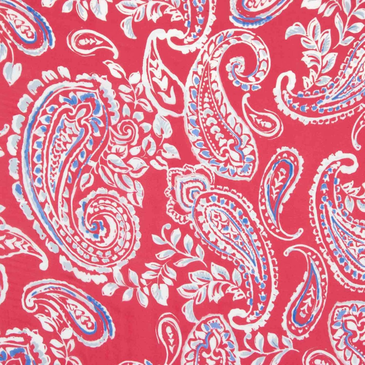 Gaze Viscose Paisley Coral - Ribes y Casals