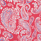 Gaze Viscose Paisley Coral - Ribes y Casals